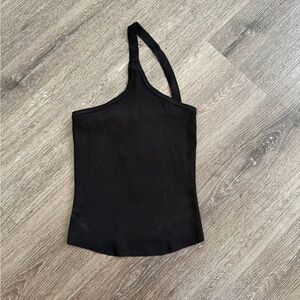 DISSH Black Asymmetrical Camisole Top